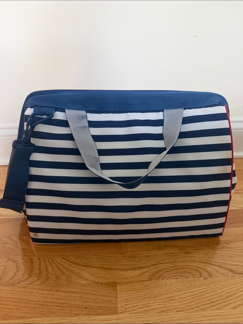 Arctic Zone 40 Can Picnic Cooler Insulated Tote Bag Navy Stripe - Picture 6 of 10